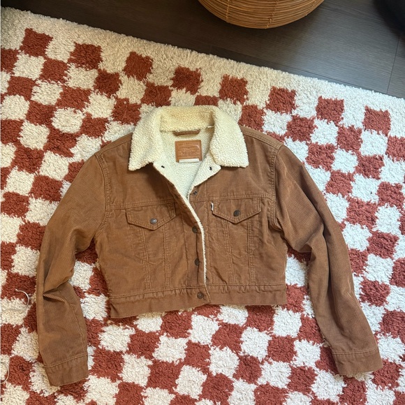 Levi's Brown Corduroy Sherpa Jean Jacket - Picture 1 of 4